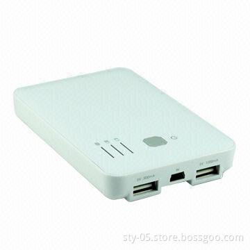 5,000mAh Dual-USB Power Bank for Mobile Phones